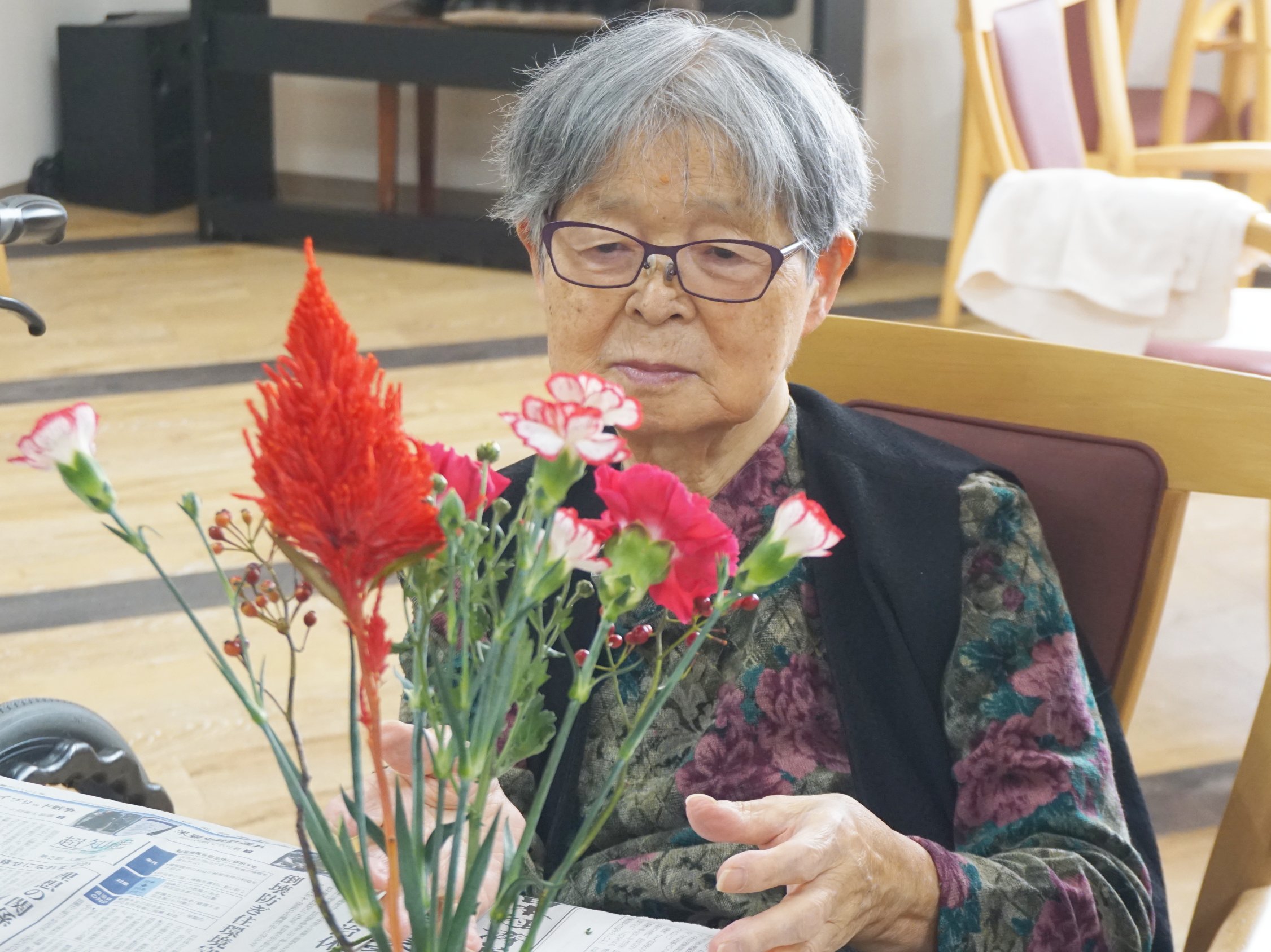 フラワーアレンジメント-1　ニチイホーム練馬高野台